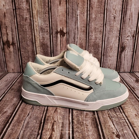 Vans Mens Hylane Skate Shoes Light Blue White Low Top Sneakers Size 11.5 - Picture 3 of 16